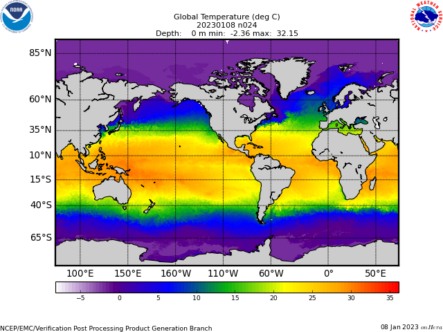 Global Real-time Ocean Forecast System SST